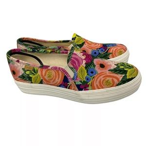 Keds X Rifle Paper Co Womens Sneaker 6 Floral Juliet Triple Decker Slip On